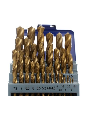TA1036- Set 29 burghie metalice din titan, dimensiuni 1,5-12,7 mm Tagred TAGRED Professional - Burghie si sfredele