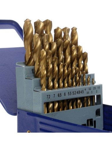 TA1036- Set 29 burghie metalice din titan, dimensiuni 1,5-12,7 mm Tagred TAGRED Professional - Burghie si sfredele