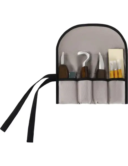 Set 9 piese pentru sculptat lemn, Kraft&Dele, cu husa, KD12697