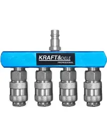 Cuplaj rapid pneumatic cu 4 iesiri, Kraft&Dele, 1/4", KD2166