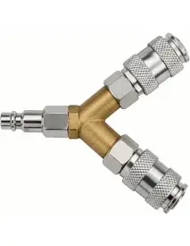 Cuplaj rapid pneumatic tip Y, Kraft&Dele, cu 2 iesiri, KD2168