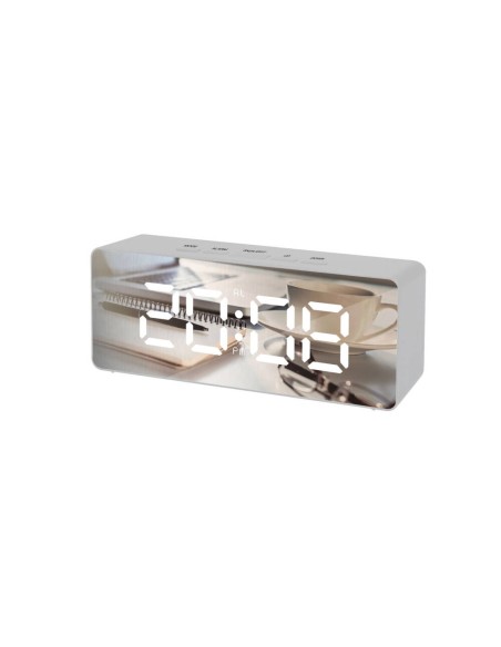 Ceas electronic cu alarma, Bass Polska, termometru, oglinda, 11110 Ceas electronic cu alarma, Bass Polska, termometru, oglinda, 11110