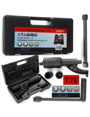 Cheie cu multiplicator forta, Tagred TA4015, planetara, 1:78, 6200Nm, 1"