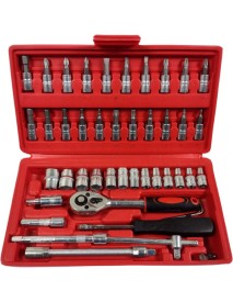 Set 46 de piese chei tubulare, SilverTools, 1/4", SK-046-01