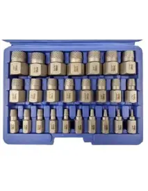 Set de extractoare pentru suruburi rupte, SilverTools, 25 de piese