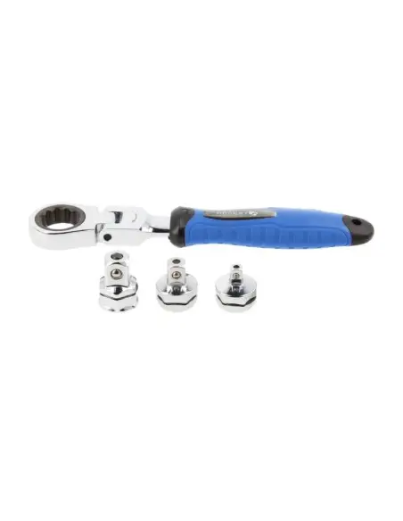 Cheie cu clichet, Hogert, cu adaptoare interschimbabile, set de 5 piese, HT1R395