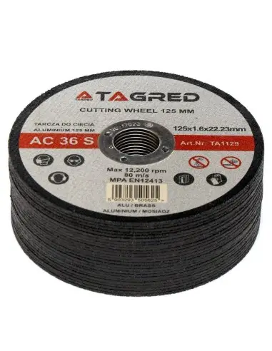 TA1129-Disc circular pentru taierea metalului, aluminiu si alama 125x1.6 mm Tagred TAGRED Professional - Cuttere si lame
