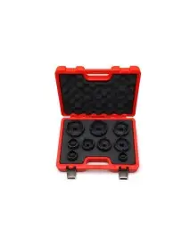 Set chei tubulare pentru piulite cu flansa, Kraft&Dele, 9 piese, KD12536