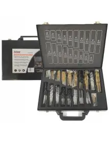 Set 160 burghie metal beton lemn, 1-10mm, Silver S10427