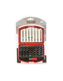 Set 56 de biti allen, torx, ph, pz si sl, SilverTools, cu suport magnetic, S10633