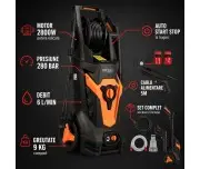 Aparat spalat presiune 2800W 280 bar, sistem auto pornire/oprire, Kraft&Dele KD439