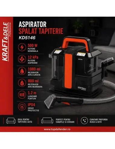 Aspirator spalat tapiterie 500W... Aspirator spalat tapiterie 500W...