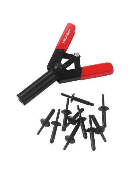 Masina de nituit pentru nituri din plastic 41 piese, Kraft&Dele, 165 mm, KD3577 Masina de nituit pentru nituri din plastic 41 piese, Kraft&Dele, 165 mm, KD3577