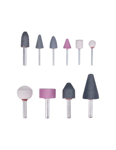 Set 10 pietre abrazive rotative cu tija 3 si 6 mm, Extol, 1822 Set 10 pietre abrazive rotative cu tija 3 si 6 mm, Extol, 1822
