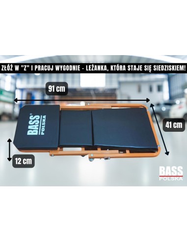 Scaun de atelier pliabil 2 in 1, Bass Polska, 110 kg, 3083 Scaun de atelier pliabil 2 in 1, Bass Polska, 110 kg, 3083