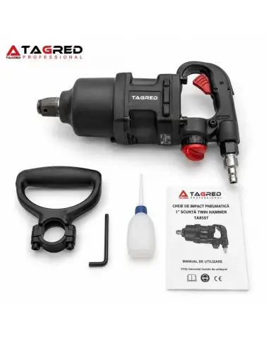 Cheie pneumatica impact 1" 4200Nm scurta Twin Hammer, 6000rpm, 3 trepte, Tagred TA8557 Cheie pneumatica impact 1" 4200Nm scurta Twin Hammer, 6000rpm, 3 trepte, Tagred TA8557