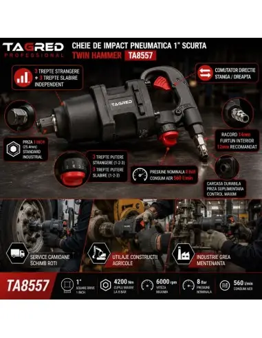Cheie pneumatica impact 1" 4200Nm... Cheie pneumatica impact 1" 4200Nm...