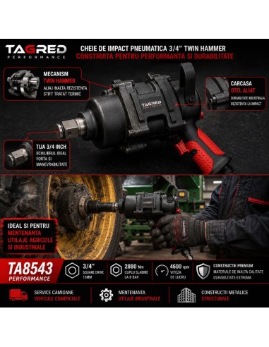 Cheie pneumatica impact 3/4" 2880Nm... Cheie pneumatica impact 3/4" 2880Nm...