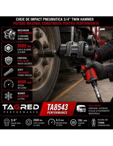 Cheie pneumatica impact 3/4" 2880Nm... Cheie pneumatica impact 3/4" 2880Nm...