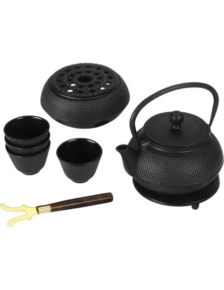 Set ceai din fonta cu ceanic, Kraft&Dele, 4 cesti si infuzor, KD4271 Set ceai din fonta cu ceanic, Kraft&Dele, 4 cesti si infuzor, KD4271