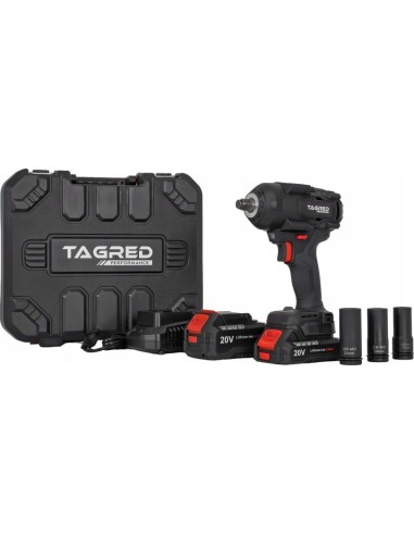 Cheie de impact cu acumulator 20V, TAGRED, 1000 Nm, 2 baterii, TA8023 Cheie de impact cu acumulator 20V, TAGRED, 1000 Nm, 2 baterii, TA8023