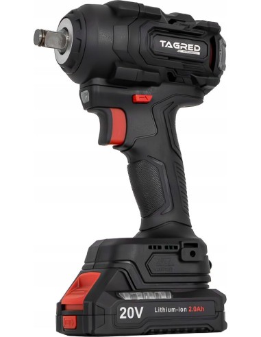 Cheie de impact 600 Nm cu acumulator 20V, TAGRED, 2 baterii, TA8012 Cheie de impact 600 Nm cu acumulator 20V, TAGRED, 2 baterii, TA8012