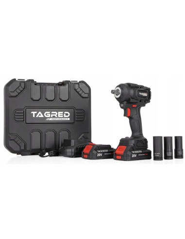 Cheie de impact 600 Nm cu acumulator 20V, TAGRED, 2 baterii, TA8012 Cheie de impact 600 Nm cu acumulator 20V, TAGRED, 2 baterii, TA8012