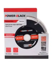 PB2000 - Lama diamantata pentru taierea betonului, 125x22.2 mm, granulatie 7.5 mm Tagred TAGRED Professional - Cuttere si lame