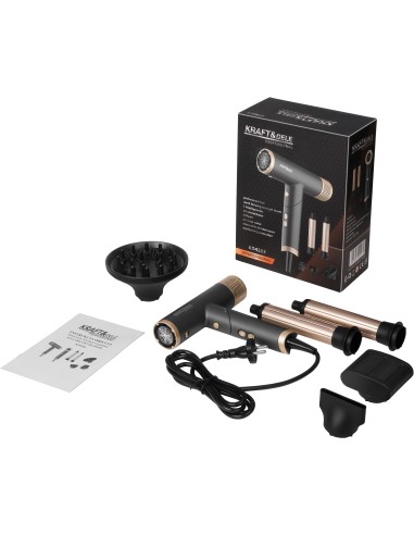 Uscator de par cu 5 accesorii, Kraft&Dele, 1800 W, afisaj LED, KD4383 Uscator de par cu 5 accesorii, Kraft&Dele, 1800 W, afisaj LED, KD4383