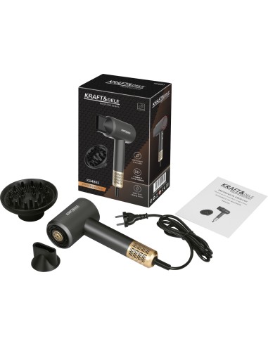 Uscator de par cu 2 accesorii, Kraft&Dele, 2200 W, KD4381 Uscator de par cu 2 accesorii, Kraft&Dele, 2200 W, KD4381