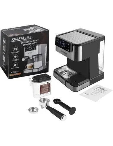 Espressor, Kraft&Dele, 1500 W, 20 bar, LCD, KD4292 Espressor, Kraft&Dele, 1500 W, 20 bar, LCD, KD4292