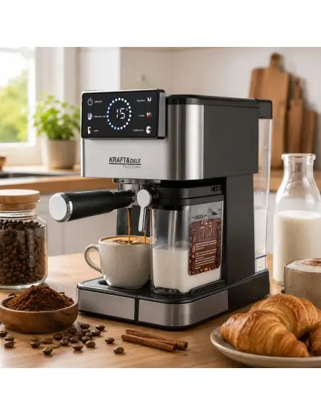 Espressor, Kraft&Dele, 1500 W, 20 bar, LCD, KD4292 Espressor, Kraft&Dele, 1500 W, 20 bar, LCD, KD4292