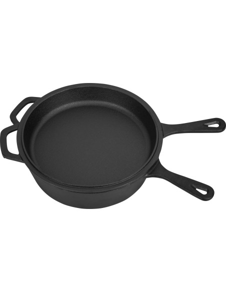 Cratita din fonta 3 in 1, Kraft&Dele, 26 cm, cu capac, KD4245