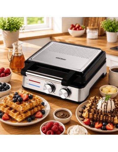 Aparat de vafe cu termostat reglabil, Kraft&Dele, 2200W, 4 vafe, KD4202