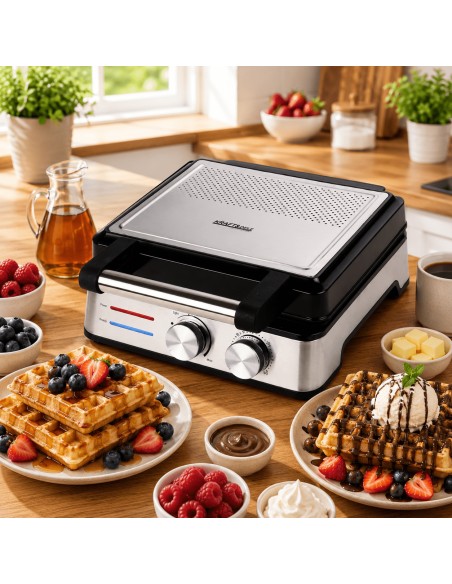 Aparat de vafe cu termostat reglabil, Kraft&Dele, 2200W, 4 vafe, KD4202