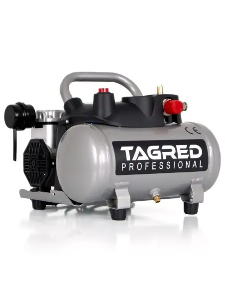 Compresor fara ulei 6L, Tagred, 1100W, 8 bar, doua pistoane, 158 l/min,TA380 Compresor fara ulei 6L, Tagred, 1100W, 8 bar, doua pistoane, 158 l/min,TA380