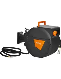 Furtun pneumatic retractabil 20 m + 2 m, Kraft&Dele, 1/4", tambur automat, KD2159