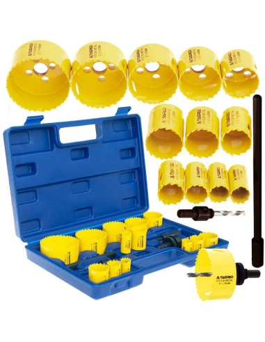TA1108- Set 17 bucati carote/freze, pentru metal si lem, din otel HSS Tagred TAGRED Professional - Carote