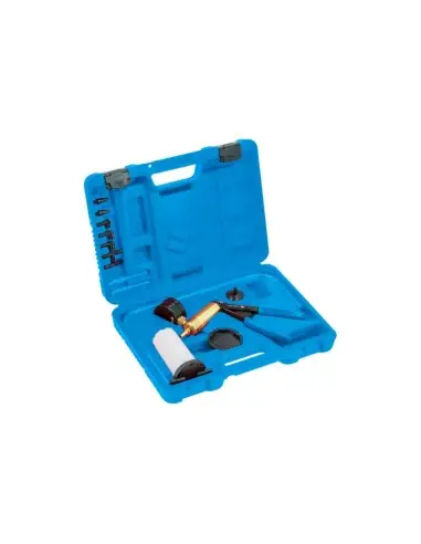 Pompa manuala de vacuum cu manometru, Hogert, set 16 piese, HT8G370 Pompa manuala de vacuum cu manometru, Hogert, set 16 piese, HT8G370