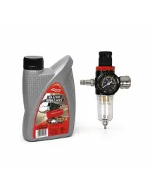 Pachet intretinere compresor, Kraft&Dele, Ulei compresor cu piston 1L NR853 + Regulator presiune 1/4" KD1497