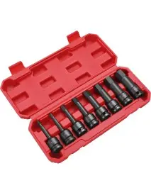 Set chei tubulare de impact HEX 1/2", Kraft&Dele, 8 piese H5-H19, KD5431