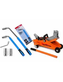Kit auto, Kraft&Dele, cric hidraulic 2T+cheie telescopica 17-19 / 21-23 mm