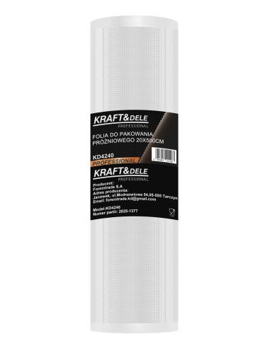 Folie pentru vidare 20 x 500 cm, Kraft&Dele, KD4240 Folie pentru vidare 20 x 500 cm, Kraft&Dele, KD4240