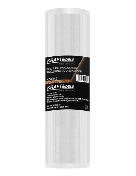 Folie pentru vidare 20 x 500 cm, Kraft&Dele, KD4240 Folie pentru vidare 20 x 500 cm, Kraft&Dele, KD4240