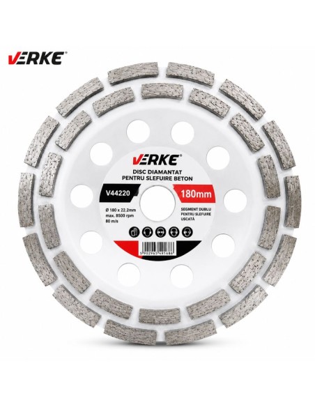 Pachet slefuire beton 180 mm, Verke, disc diamantat + sistem aspirare praf 180 mm, TOP442201114 Pachet slefuire beton 180 mm, Verke, disc diamantat + sistem aspirare praf 180 mm, TOP442201114