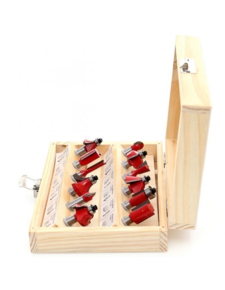 Set freze pentru lemn, Kraft&Dele KD10282, 8 mm, 12 piese Set freze pentru lemn, Kraft&Dele KD10282, 8 mm, 12 piese