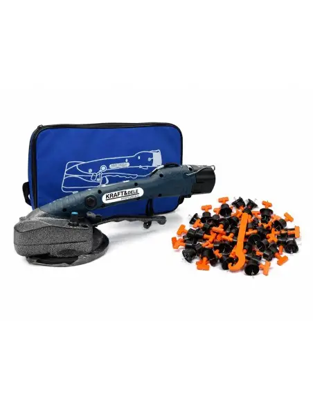 Pachet montaj gresie si faianta, Kraft&Dele, ventuza vibranta 50 kg+sistem nivelare 50 piese, TOP107694220