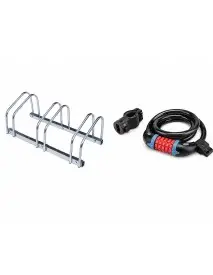 Pachet suport biciclete 3 locuri+cablu antifurt, Kraft&Dele, TOP8857824650