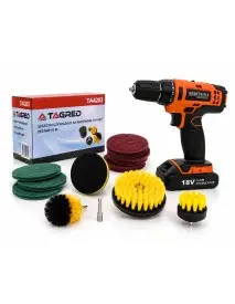 Pachet curatare, Kraft&Dele, autofiletanta 18V+ set perii curatare 10 piese, TOP157203
