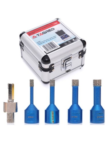 TA4088-Set 4 carote diamantate pentru piatra, gresie si beton 6-12 mm M14 Tagred TAGRED Professional - Carote